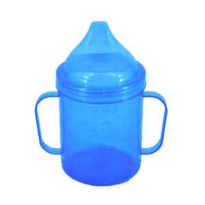 safari baby cup glitter blue